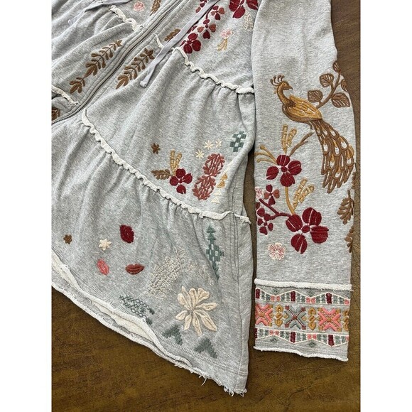 NWT Johnny Was Zuzu R49423-9 Tiered Hoodie Jacket Hooded Coat Size M $270 JWLA - Picture 6 of 12